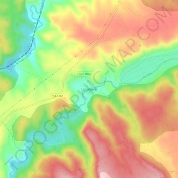 La Cabrera topographic map, elevation, terrain