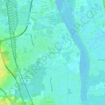 Courréjean topographic map, elevation, terrain