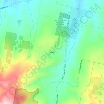 Towac topographic map, elevation, terrain