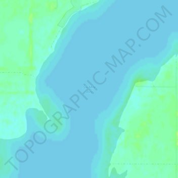 Six Mile Bay topographic map, elevation, terrain