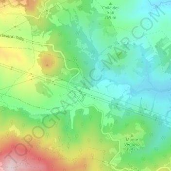 Paradise topographic map, elevation, terrain
