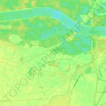 Kronau topographic map, elevation, terrain