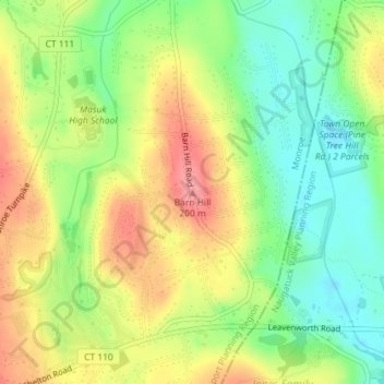Barn Hill topographic map, elevation, terrain