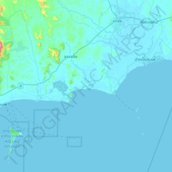 Sunthonphu topographic map, elevation, terrain