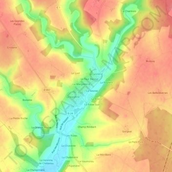 Le Bourg Nord topographic map, elevation, terrain