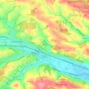 Parz topographic map, elevation, terrain