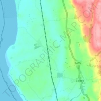 Hycemoor topographic map, elevation, terrain