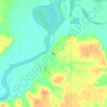 Giro topographic map, elevation, terrain
