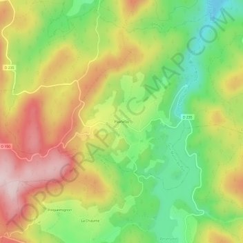 Plainefas topographic map, elevation, terrain