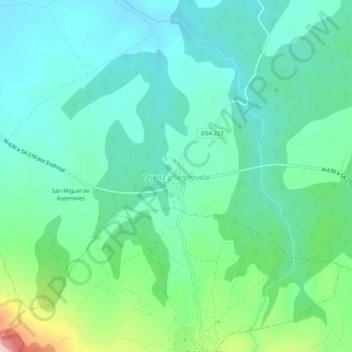Tejeda topographic map, elevation, terrain