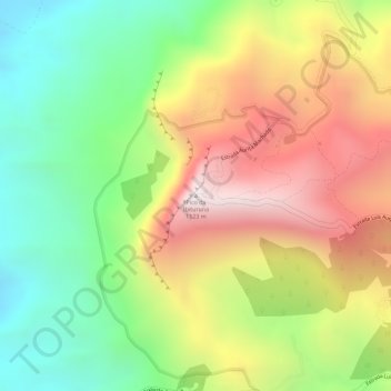 Pico da Ibituruna topographic map, elevation, terrain