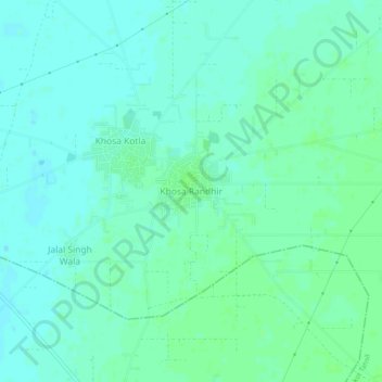 Khosa Randhir topographic map, elevation, terrain