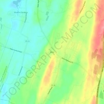 Sylva topographic map, elevation, terrain