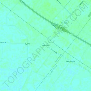 Masters topographic map, elevation, terrain
