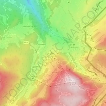 Les Jouvencelles topographic map, elevation, terrain