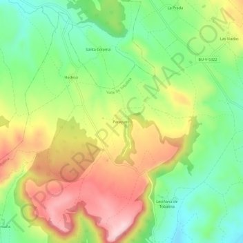 Parayuelo topographic map, elevation, terrain