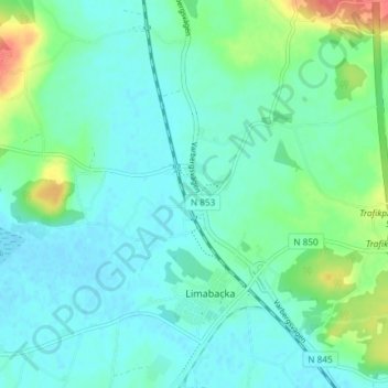 Väröbacka topographic map, elevation, terrain