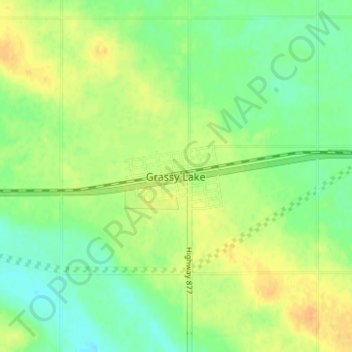 Grassy Lake topographic map, elevation, terrain