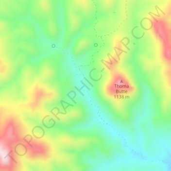 Briggs topographic map, elevation, terrain
