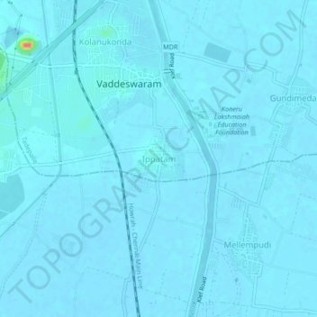 Ippatam topographic map, elevation, terrain