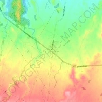 Egmont Village topographic map, elevation, terrain