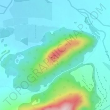 Mount Harry topographic map, elevation, terrain