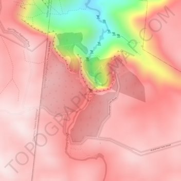Wallaman Falls topographic map, elevation, terrain