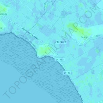 Port Marant topographic map, elevation, terrain