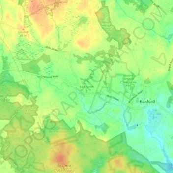 East Parish topographic map, elevation, terrain