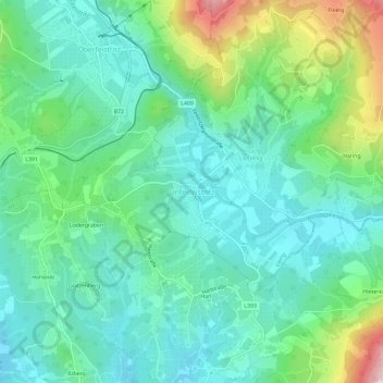 Unterfeistritz topographic map, elevation, terrain