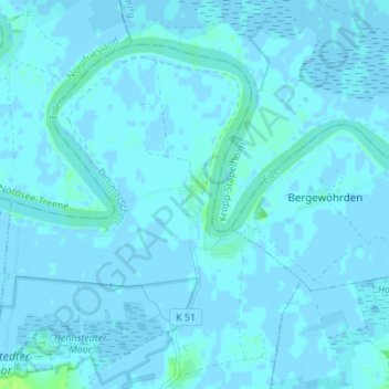 Horst topographic map, elevation, terrain