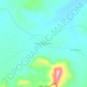Noumoufoukha topographic map, elevation, terrain