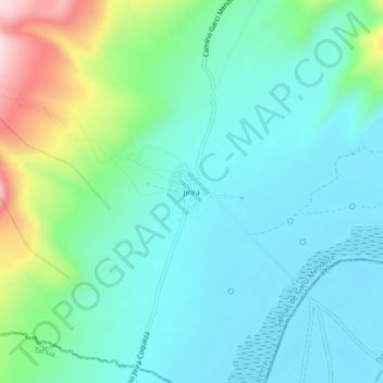 Jirira topographic map, elevation, terrain