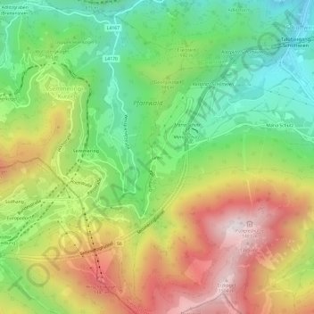 Greis topographic map, elevation, terrain