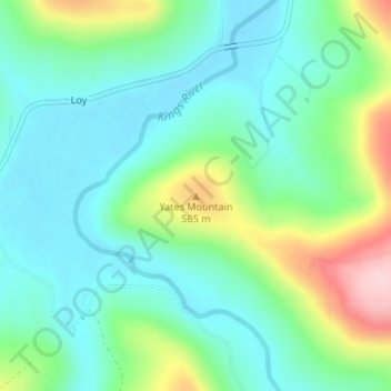 Yates Mountain topographic map, elevation, terrain