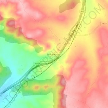 Valdecarpinteros topographic map, elevation, terrain