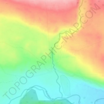 Bighorn Falls topographic map, elevation, terrain