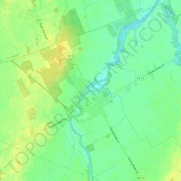 Crysler topographic map, elevation, terrain