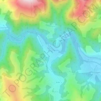Pițiga topographic map, elevation, terrain