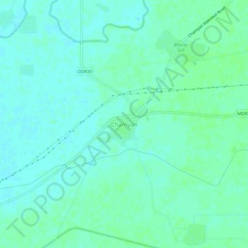 Chamyari topographic map, elevation, terrain