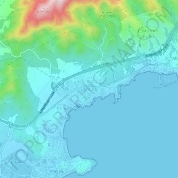 Son Caliu topographic map, elevation, terrain
