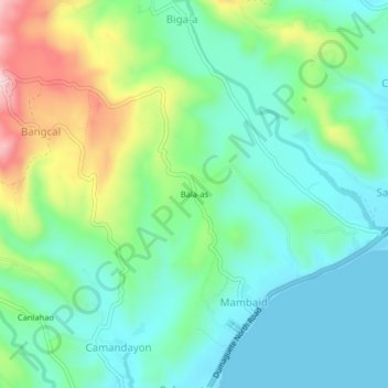 Bala-as topographic map, elevation, terrain