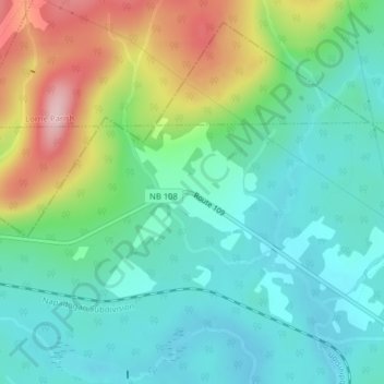 Crombie Settlement topographic map, elevation, terrain