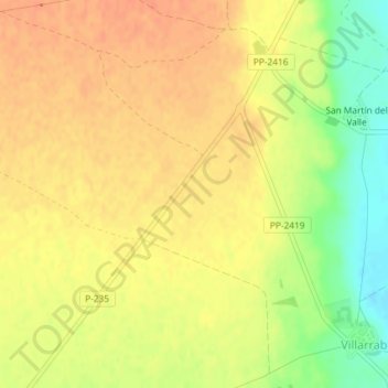 Camino Villarobejo topographic map, elevation, terrain