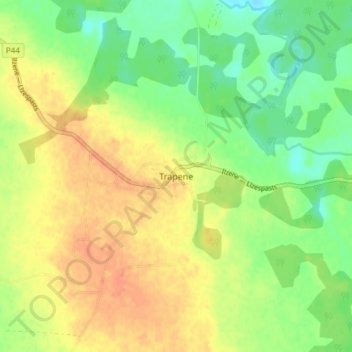 Trapene topographic map, elevation, terrain