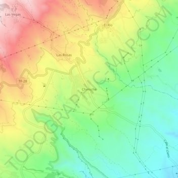 Chimiche topographic map, elevation, terrain