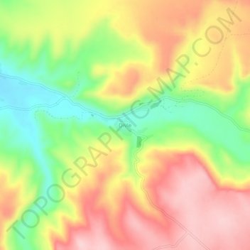 Divle topographic map, elevation, terrain
