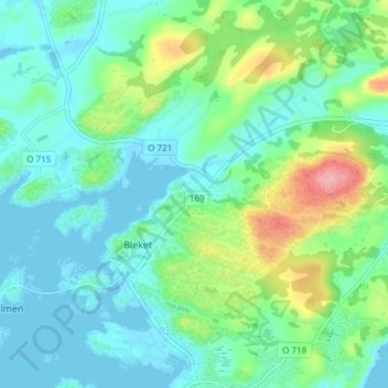 Aröd topographic map, elevation, terrain