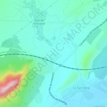 San Juan topographic map, elevation, terrain