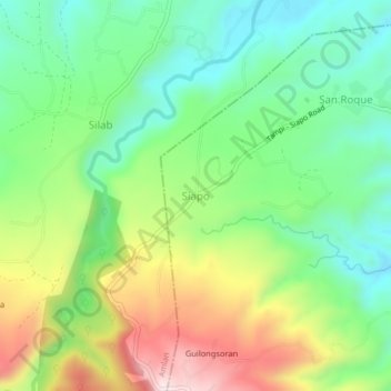 Siapo topographic map, elevation, terrain